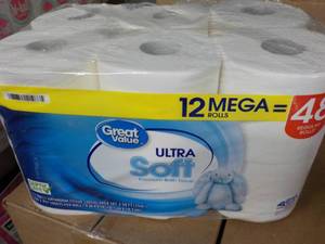 lot 335 image: 12 Mega Rolls Great Value 2 Ply Toi...