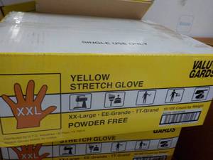 lot 368 image: Valu Gards Yellow Stretch Gloves 10...
