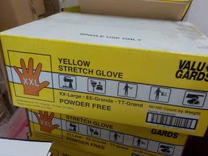 lot 369 image: Valu Gards Yellow Stretch Gloves 10...