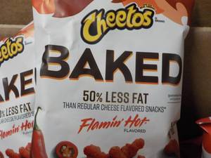 lot 396 image: Case of 104 bags Cheetos Baked Flam...