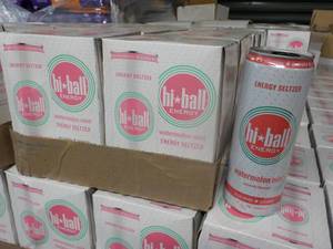 lot 414 image: 6 4 packs hi-ball 12 oz cans Waterm...