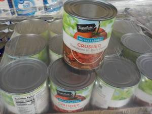 lot 432 image: 12 count 28 cans Signature No Salt ...