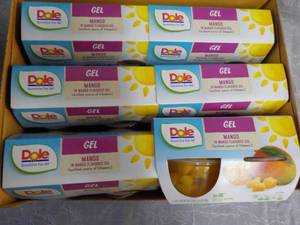 lot 69 image: 6 - 4 packs 4.3 oz Dole Mango in Ma...