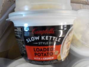 lot 123 image: 2 - 6 ct Campbells Slow Kettle Style Loaded Potato Soup with a Crunch best date 08152023