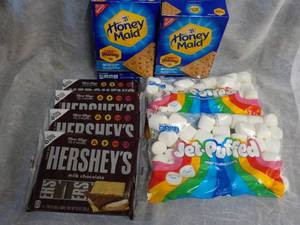 lot 156 image: Smores Kit- 2 Boxes Honey Maid Grah...