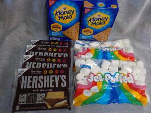 lot 157 image: Smores Kit- 2 Boxes Honey Maid Grah...
