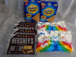 lot 160 image: Smores Kit- 2 Boxes Honey Maid Grah...