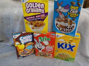 lot 170 image: 5 Boxes of Cereal- 1 each Golden Gr...
