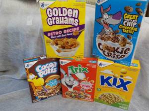 lot 172 image: 5 Boxes of Cereal- 1 each Golden Gr...