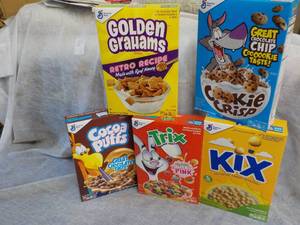 lot 174 image: 5 Boxes of Cereal- 1 each Golden Gr...