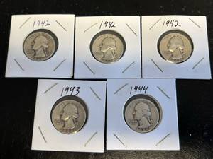 5 - Washington Quarters 1940s