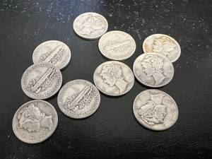 10 - 1942 Mercury Dimes