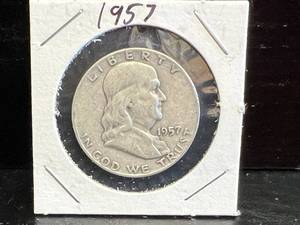 1957 D Franklin Half Dollar