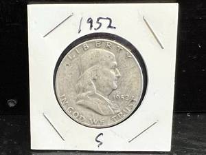 1952 S Franklin Half Dollar