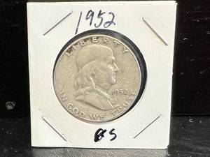 1952 S Franklin Half Dollar