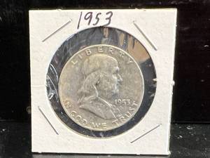 1953 D Franklin Half Dollar