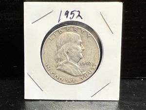 1952 S Franklin Half Dollar