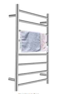 VEVOR Towel Warmer Rack 8-Bar Heated Towel Rack with Timer Electric Towel Drying Rack 23.6 x 33 in. Heated Towel Warmer Model # MJJRJPGL8110VTZ2JV1 Store SKU # 1007909157