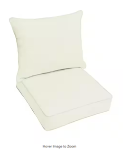 3 Pack 27 in. x 23 in. x 27 in. Deep Seating Outdoor Pillow and Cushion Set in Sunbrella Canvas Natural Model # HD247521TESCP Store SKU # 1009745116