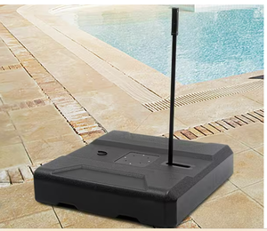 Pellebant 300 lbs. HDPE Cantilever Patio Umbrella Base with Wheels in Black Model # PB-UB009BLK Store SKU # 1009675709