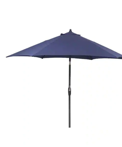Hampton Bay 9 ft. Aluminum Market Patio Umbrella in Midnight Model # 9900-01411400 Store SKU # 1005023624