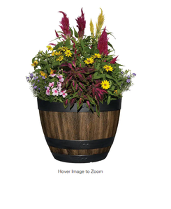 20 in. Dia x 14.5 in. H Kentucky Walnut Resin Wine Barrel Model # HD1313-037 Store SKU # 1002691274