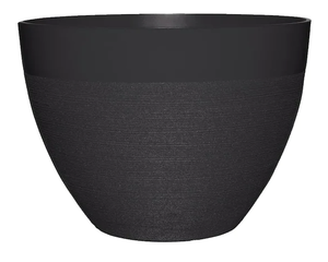 20 in. Decatur Black Resin Planter  Model # HD1331-001S Store SKU # 1006596396