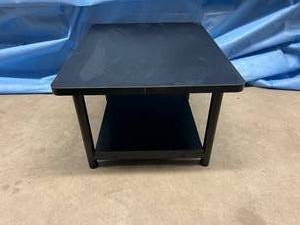 lot 7 image: Cute Little Amezial Black Wood End Table - Great Condition