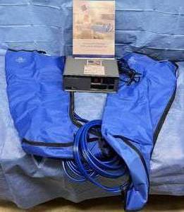 lot 26 image: WOW NEW MSRP $3200 BioTAB Healthcare Sequential Circulator Model SC-2004-OC Compression Device With 2 Full Leg Sleeves For Compression Treatment Of Lymphadema &amp Venous Disorders - LEG SLEEVES LOOK NEW Size&nbspMedium 32