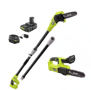 lot 40 image: RYOBI ONE 18V 8 in. Cordless Battery Pole Saw and 8 in. Pruning Saw Combo Kit with 2.0 Ah Battery and Charger Model # P20310 Store SKU # 1007417855