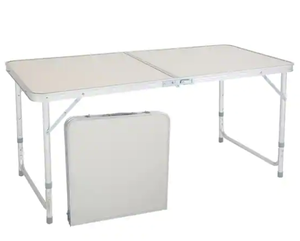 lot 50 image: 28 in. H Rectangle Plastic Folding Portable Outdoor Picnic Table Model # 457603070556 Store SKU # 1006149467