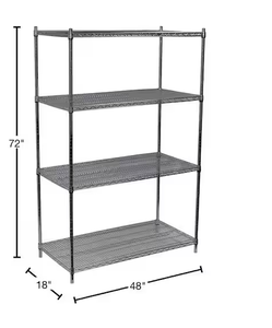 lot 22 image: Storage Concepts 1.5 in. H x 48 in. W x 18 in. D Steel Wire Shelf in Chrome