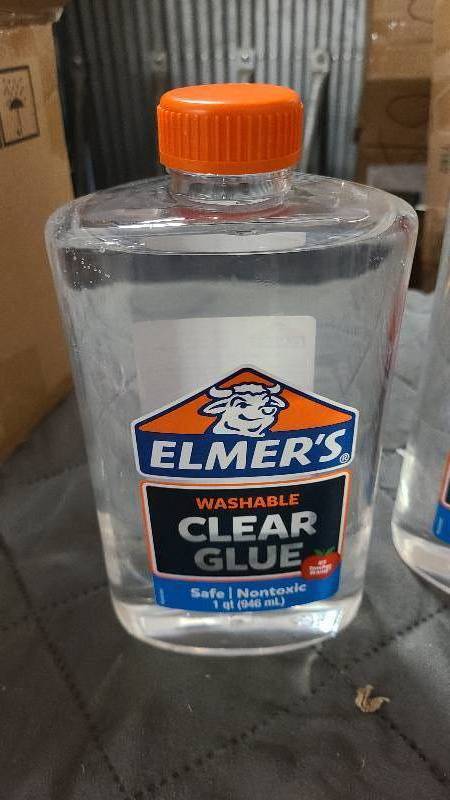 2x Elmers Clear Glue 1QT, JF06 Open Box and Consignment Sale! Food,  Electronics, Funiture, Office or School Supplies and Cleaning gear!
