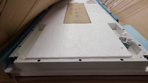 Large Corner shaped White desk in good condition