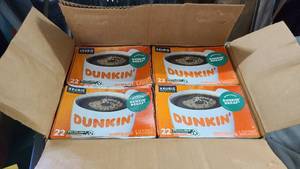 4 boxs of 22 Dunkin Decaf Coffee k-cups
