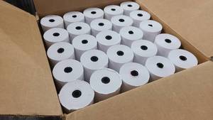 Box of 50 rolls of receipt Paper