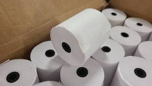 Box of 50 rolls of receipt Paper