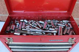 Craftsman Metal Tool Box With Hand Tools 18 Inch Wide X 12 Inch High X 10 Inch Deep