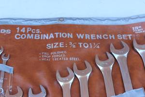 Combination Wrench Set Size 38 To 1 14, 14 PCS