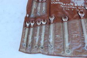 14 Pcs Combination Wrench Set  Size From 9 to 32 mm Missing Wrench 23 mm (13 Pcs Only)