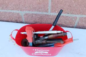 Red Tote With Hand Tools