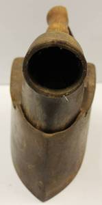 lot 60 image: Rare Vintage 1800s Charcoal Chimney Sad Iron
