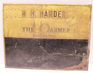 lot 62 image: Rare Vintage Metal Sign 19 Inch X 15 Inch