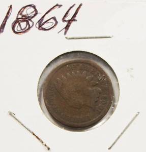 lot 22 image: 1864 Nice Grade Indian Head Penny