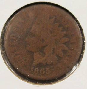 lot 23 image: 1865 Indian Head Penny