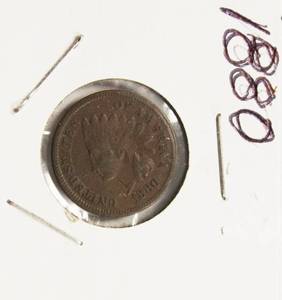 lot 28 image: Very Nice High Grade 1880 Indian Head Penny