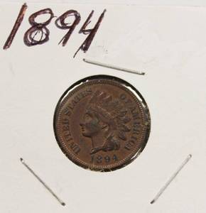 lot 34 image: 1894 Very Nice High Grade Indian Head Penny