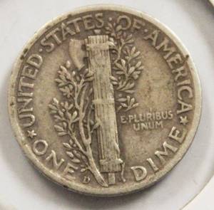 lot 9 image: 1941 Mercury Winged Liberty Head Silver Dime (Silver Coin)