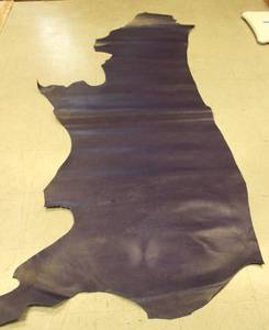 lot 71 image: Half Cow Remnant Purple Color Real Leather Approx. 96 Inch X30 Inch