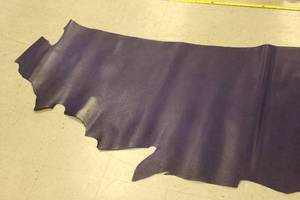 lot 72 image: Real Leather Have Cow Remnant Purple Color Measure Apprx. 91 Inch X 36 Inch